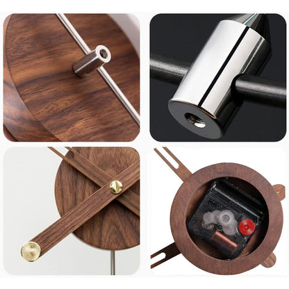 Wall Clock Decor - Metal Frameless Design - Modern Home Accent