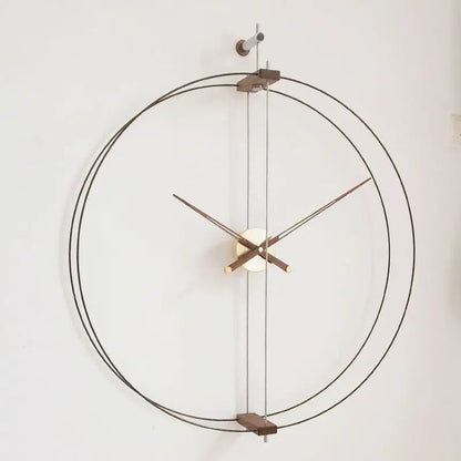Wall Clock Decor - Metal Frameless Design - Modern Home Accent