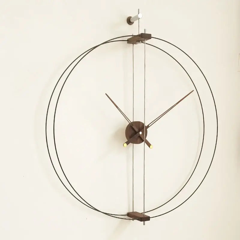 Wall Clock Decor - Metal Frameless Design - Modern Home Accent