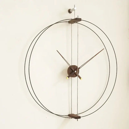 Wall Clock Decor - Metal Frameless Design - Modern Home Accent