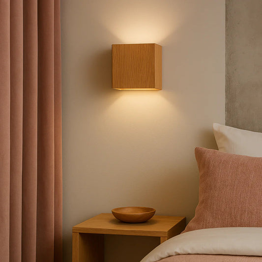Rustic Minimalist Wood LED Wall Lamp - Pexav