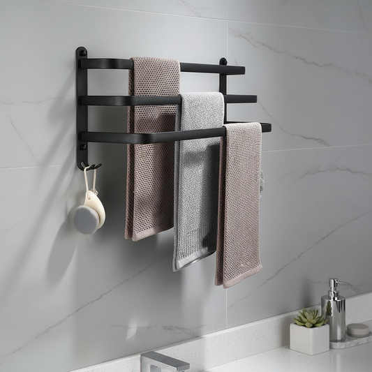 Sturdy Metal Wall Mount Towel Rack - Pexav