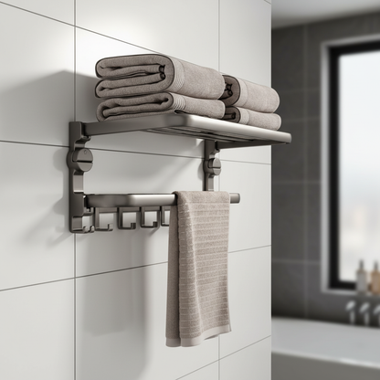 Space-Saving Bathroom Towel Holder - Pexav