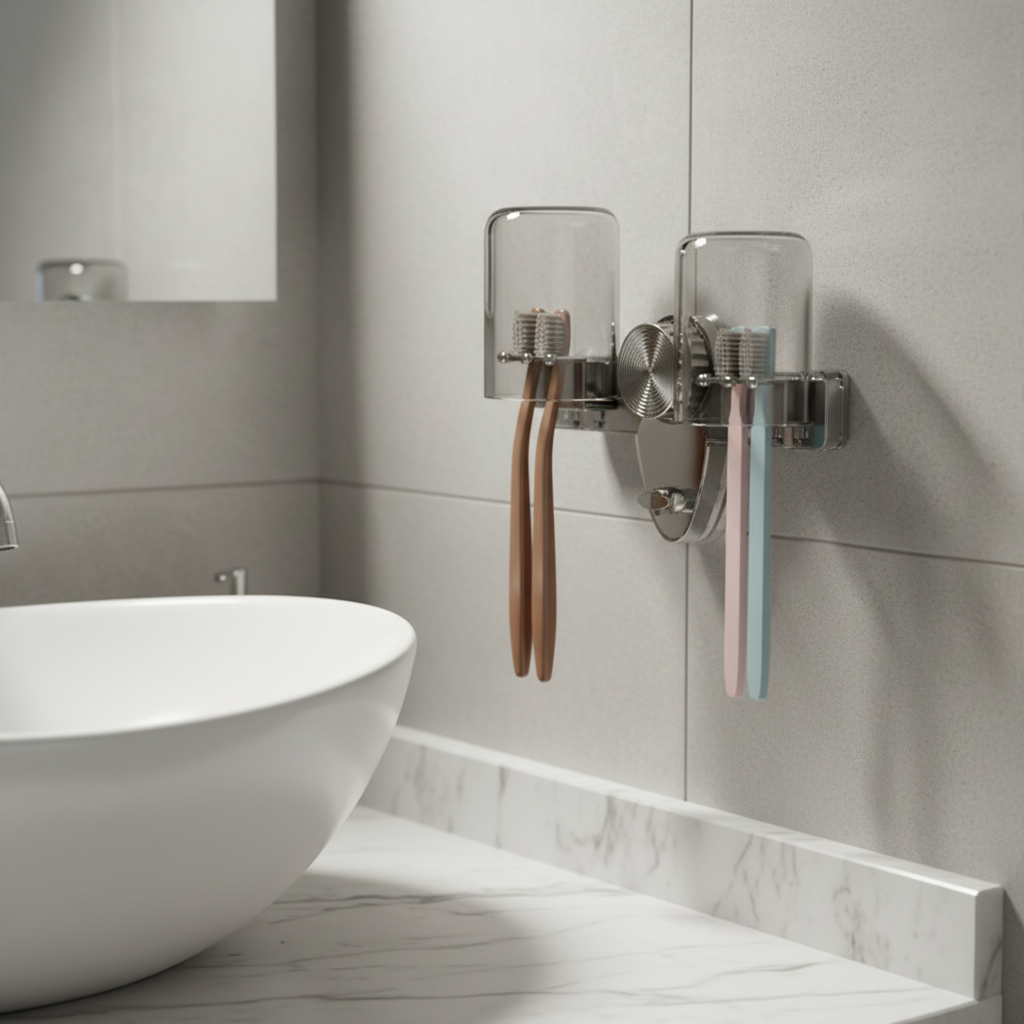 Bathroom Wall Mount Toothbrush Holder - Pexav