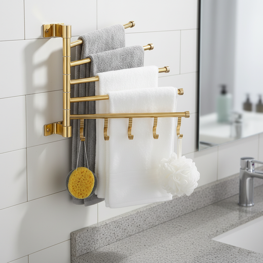 Space Saving 3 Arm Towel Holder - Pexav