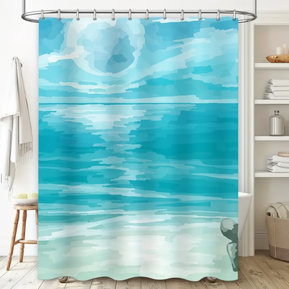 Waterproof Bathroom Curtain SeaBlur - Pexav