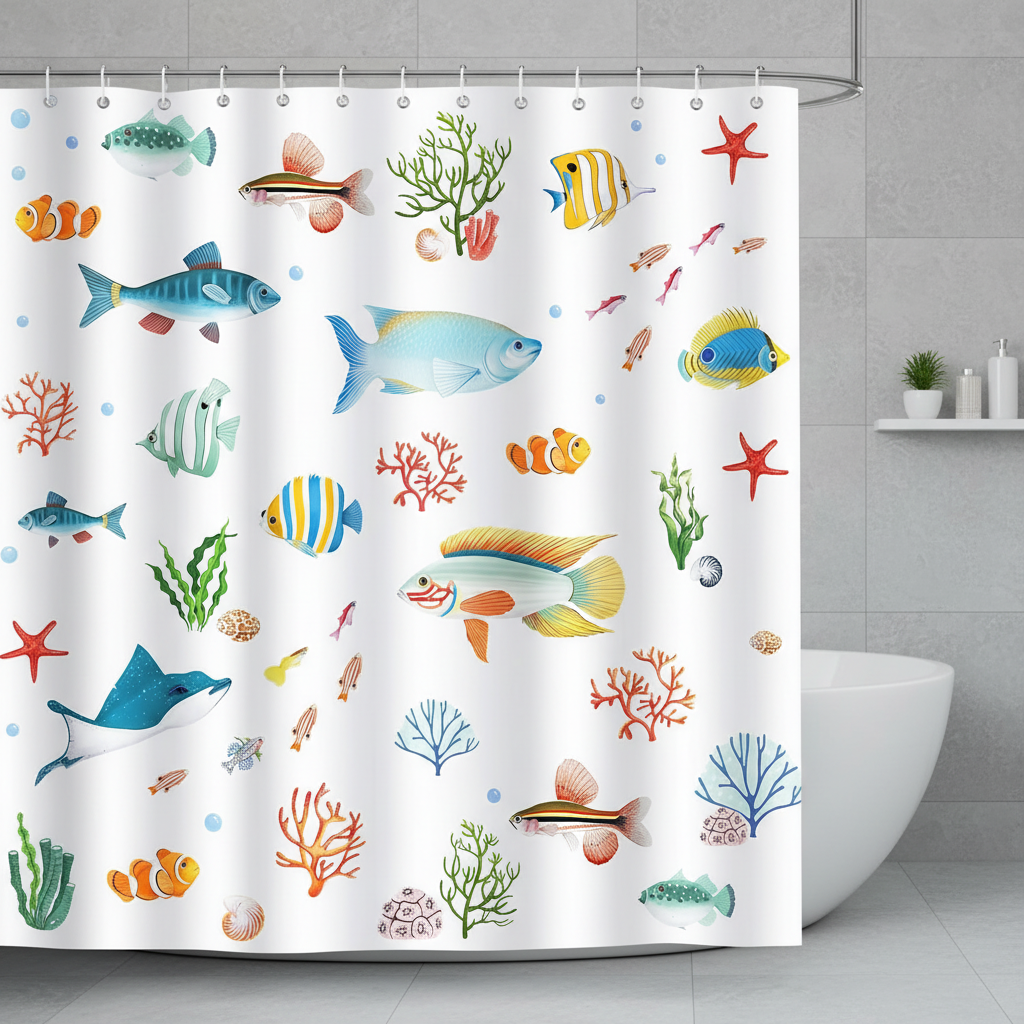 Waterproof Bathroom Shower Curtain Set - Pexav