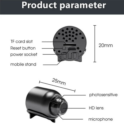Small Wi-Fi Camera with Wide Angle Lens & Mobile Control