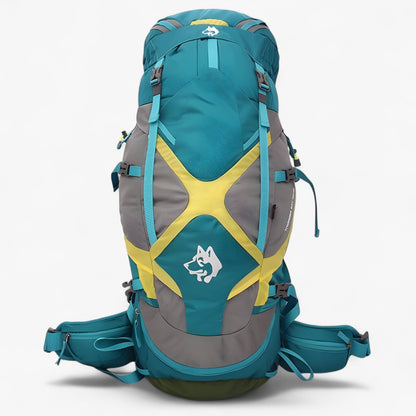 Durable 65L Hiking Rucksack with Comfortable Straps and Extra Compartments
