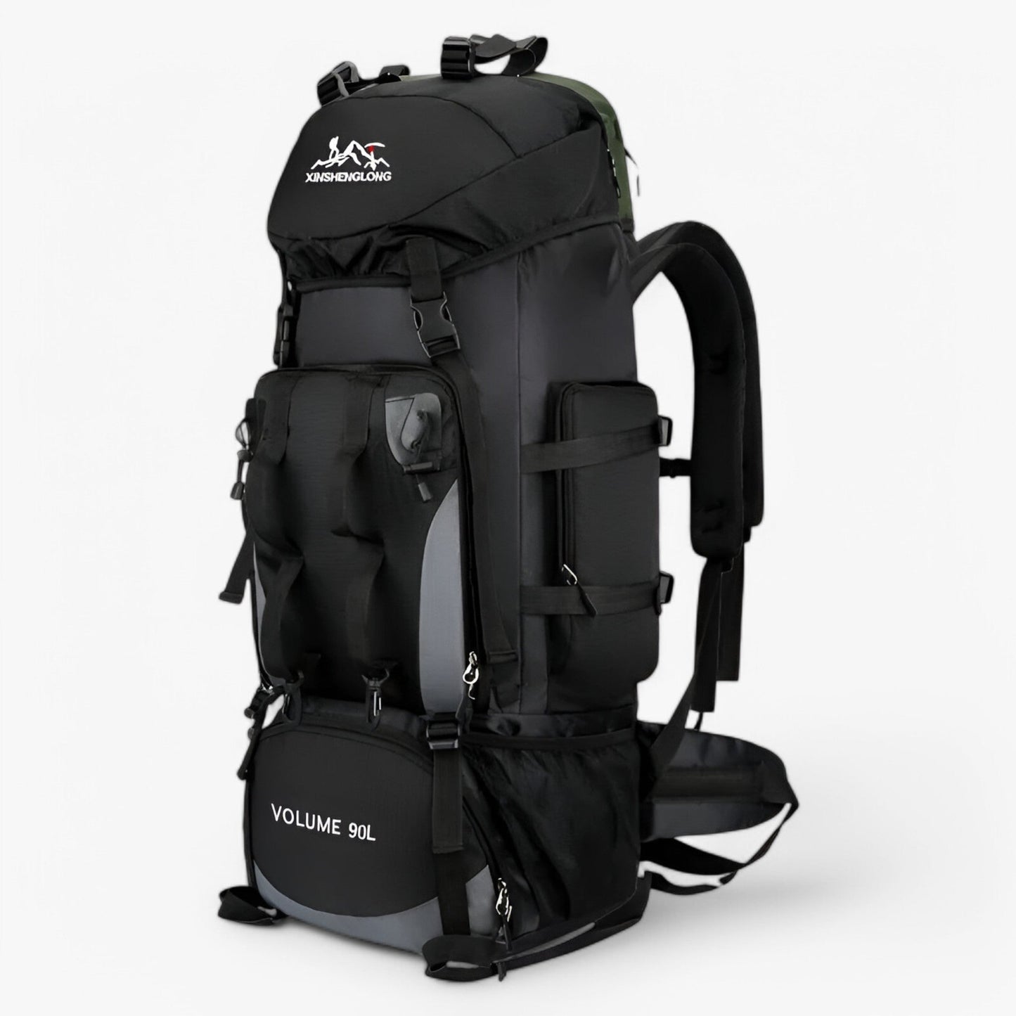 Waterproof 90L Trekking Rucksack with Padded Straps and Multiple Compartments - Pexav