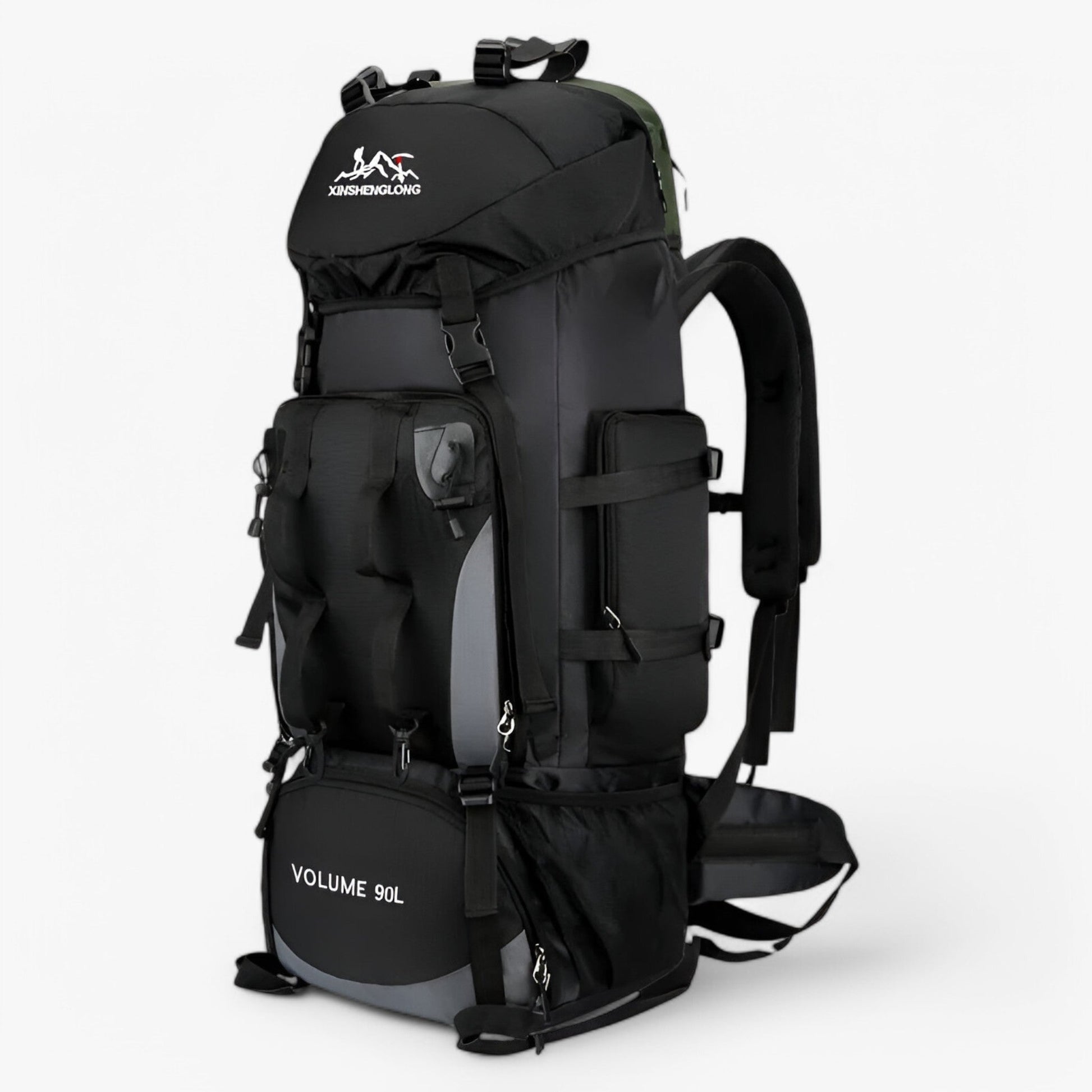 Waterproof 90L Trekking Rucksack with Padded Straps and Multiple Compartments - Pexav