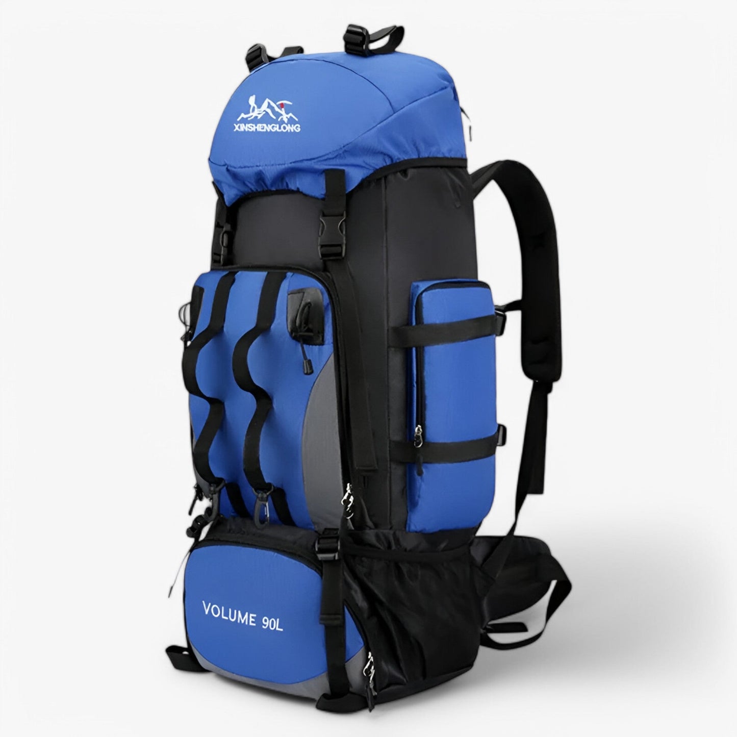 Waterproof 90L Trekking Rucksack with Padded Straps and Multiple Compartments