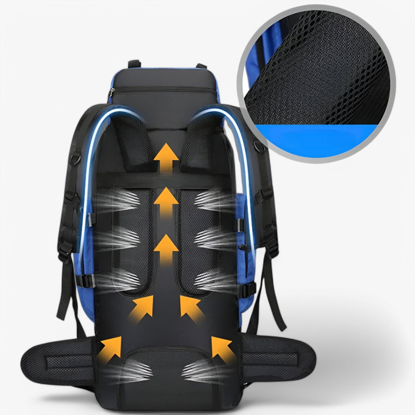 Waterproof 90L Trekking Rucksack with Padded Straps and Multiple Compartments