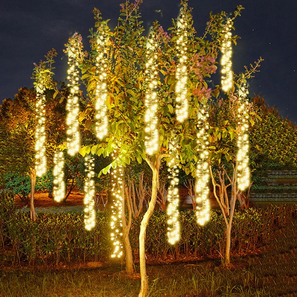 Waterproof Outdoor Fairy Lights – 360 Bright LED Meteor Shower Lights with Remote Control for Indoor and Outdoor Decoration 1