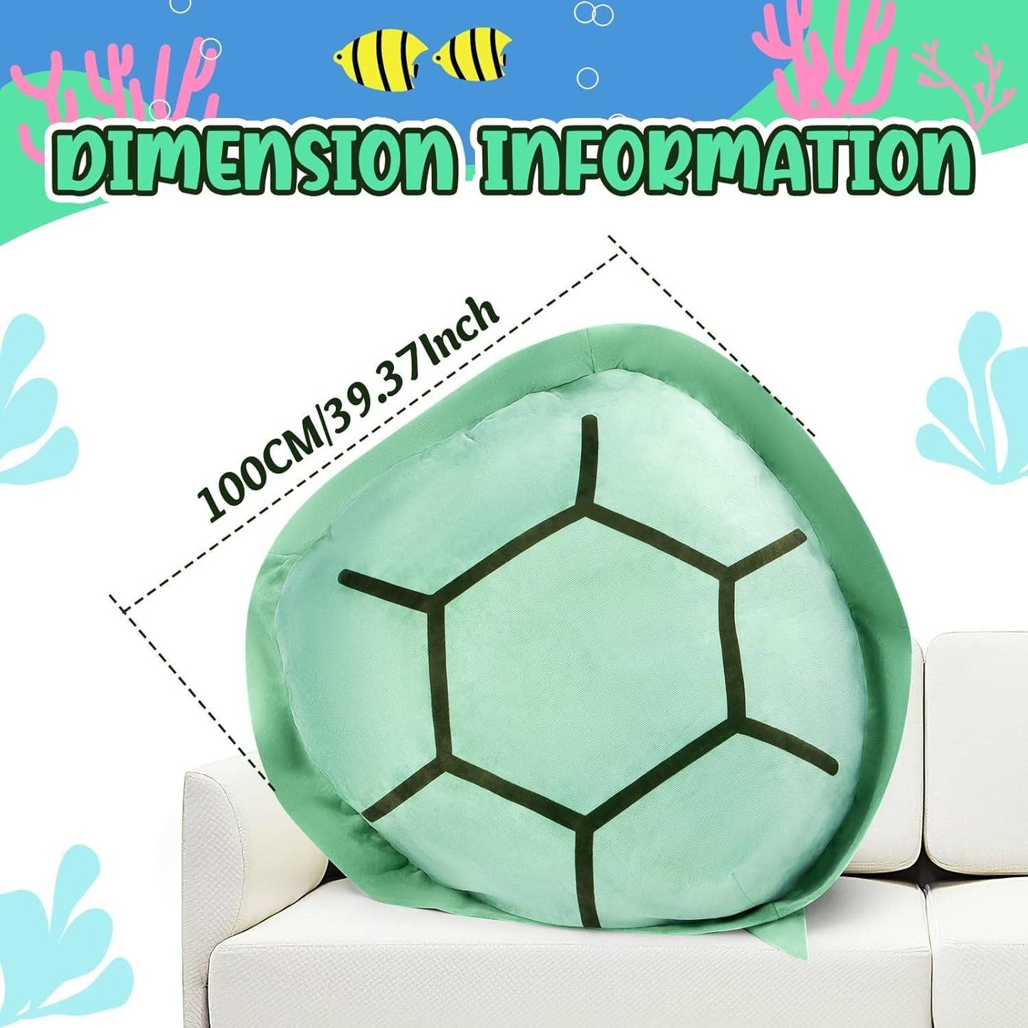 Wearable Turtle Shell stuffed Animal Large Toy Plush Pillow Includes Filler Sea Turtle Costume stuffed Animal Gift For Kids Adults