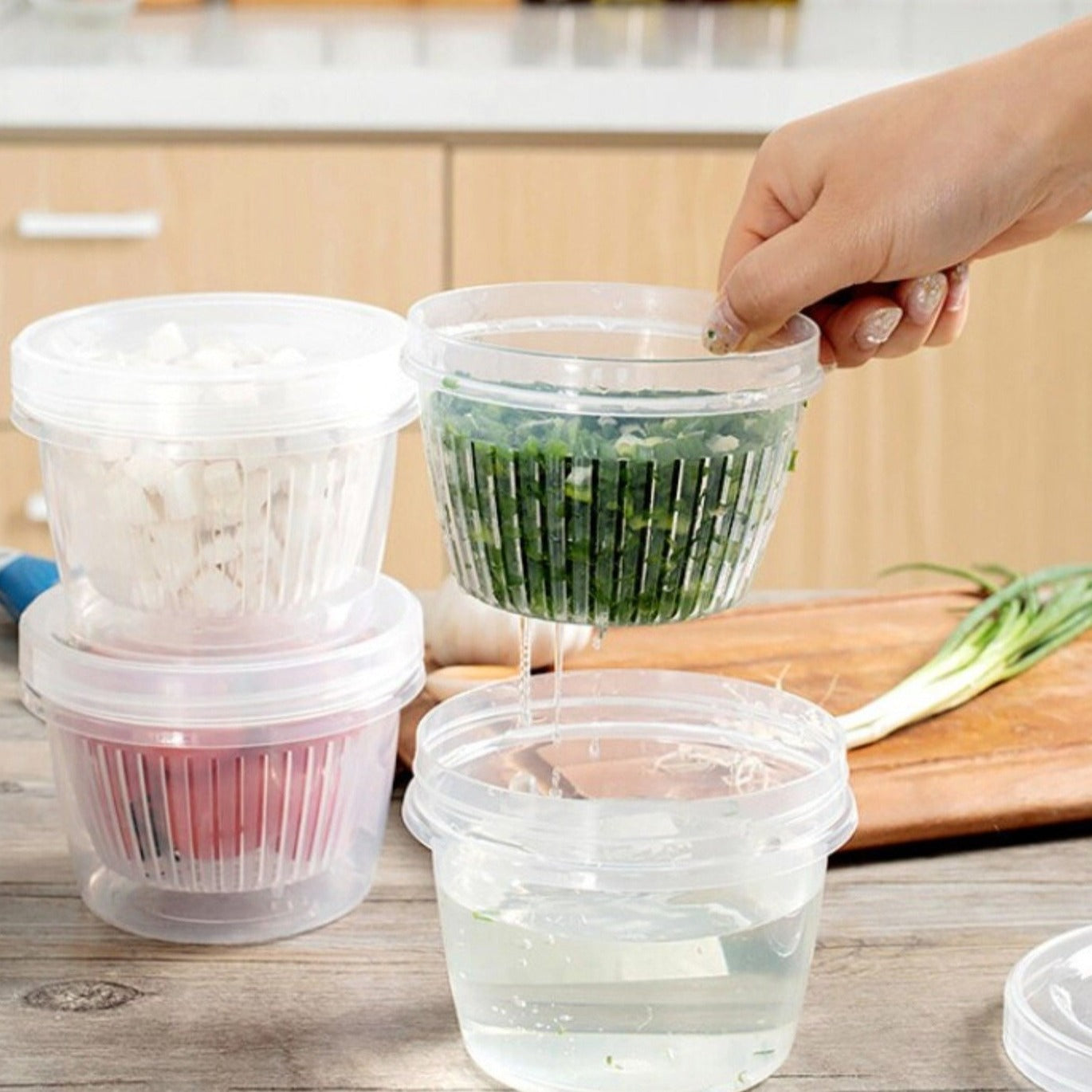 Compact Kitchen Veggie Storage Container - Pexav