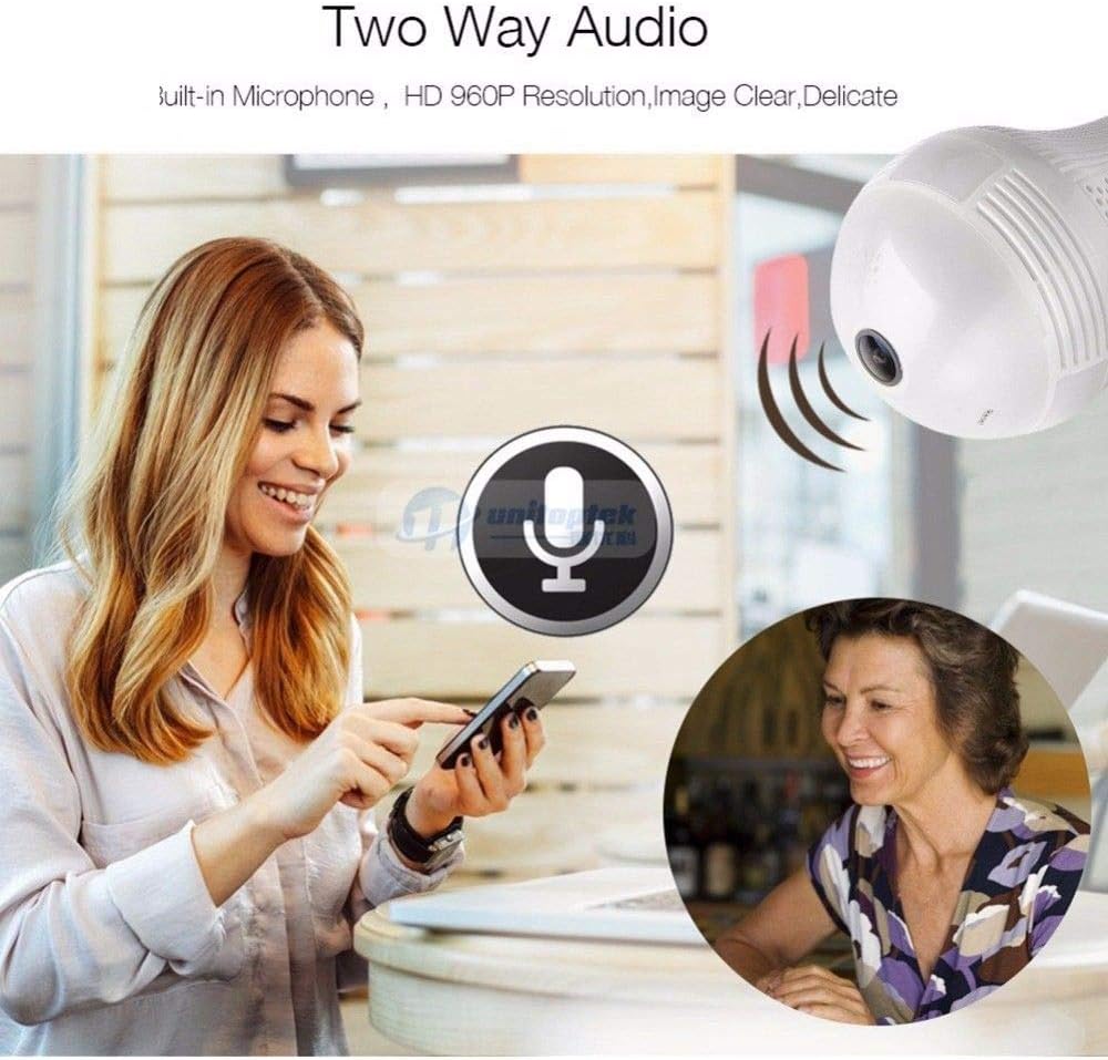 Wifi 360º Panoramic Security Light Bulb With Camera Surveillance Flasheye