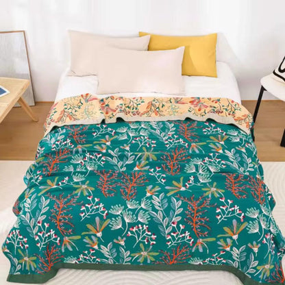 Soft Floral Pattern Throw Blanket