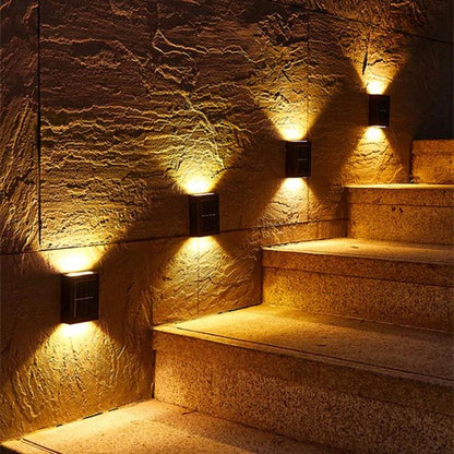 Solar Powered Weatherproof Outdoor LED Wall Lamp