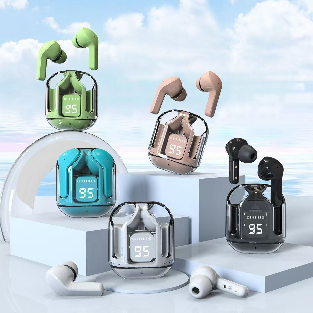Wireless Bluetooth Earbuds with LED Display Case - Pexav