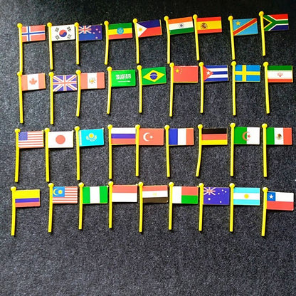Wooden World Map with 36 Flags – Educational Geography Puzzle for Kids