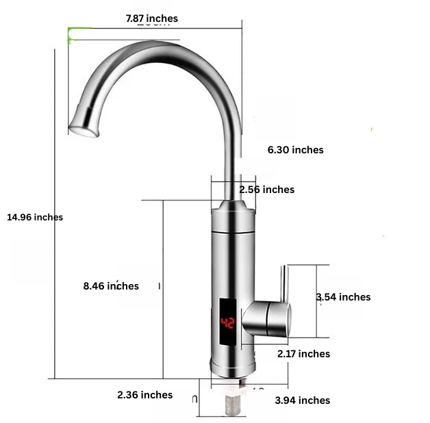 Instant Hot Cold Water Kitchen Faucet Tap