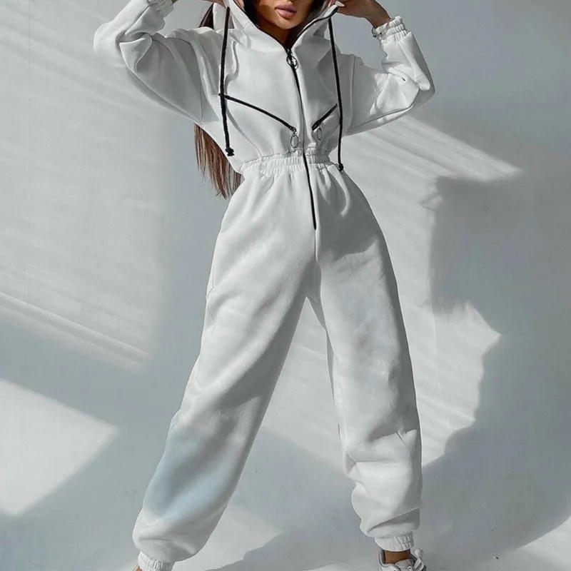 Simple Hoodie Romper Suit - Pexav