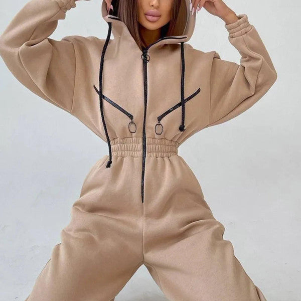 Simple Hoodie Romper Suit