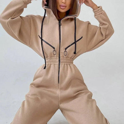 Simple Hoodie Romper Suit