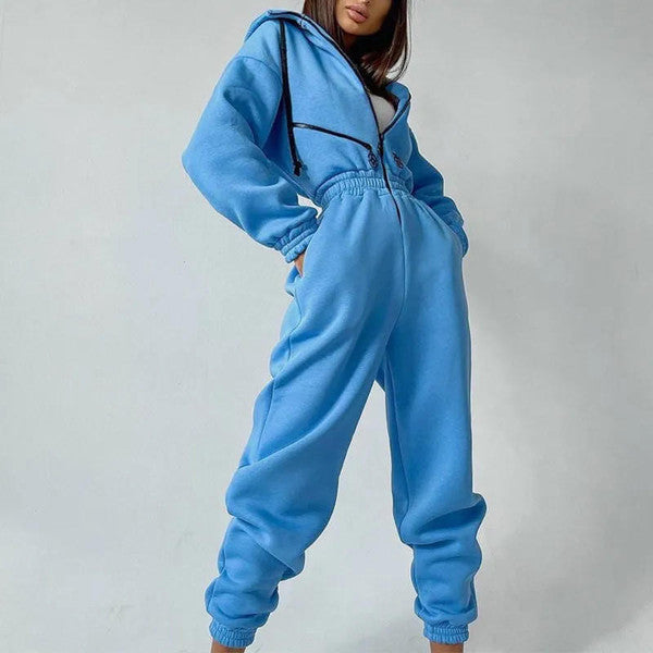 Simple Hoodie Romper Suit