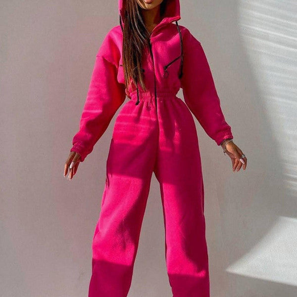 Simple Hoodie Romper Suit