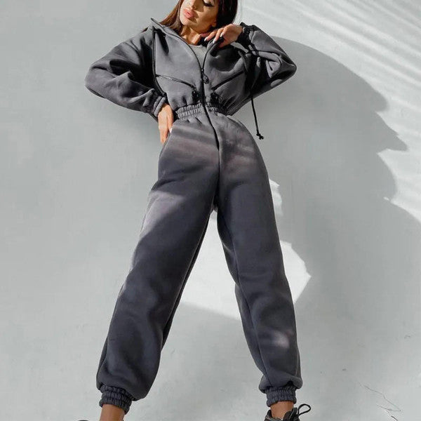 Simple Hoodie Romper Suit