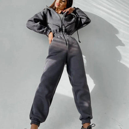Simple Hoodie Romper Suit