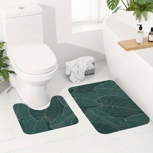 Soft 2 Piece Bathroom Mat Set - Pexav