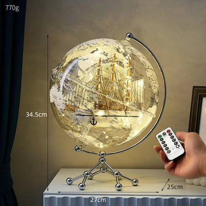 Glowing Globe Map Decoration Lamp