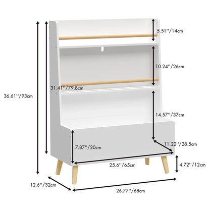 Children's Bookcase With Toy Organizer
