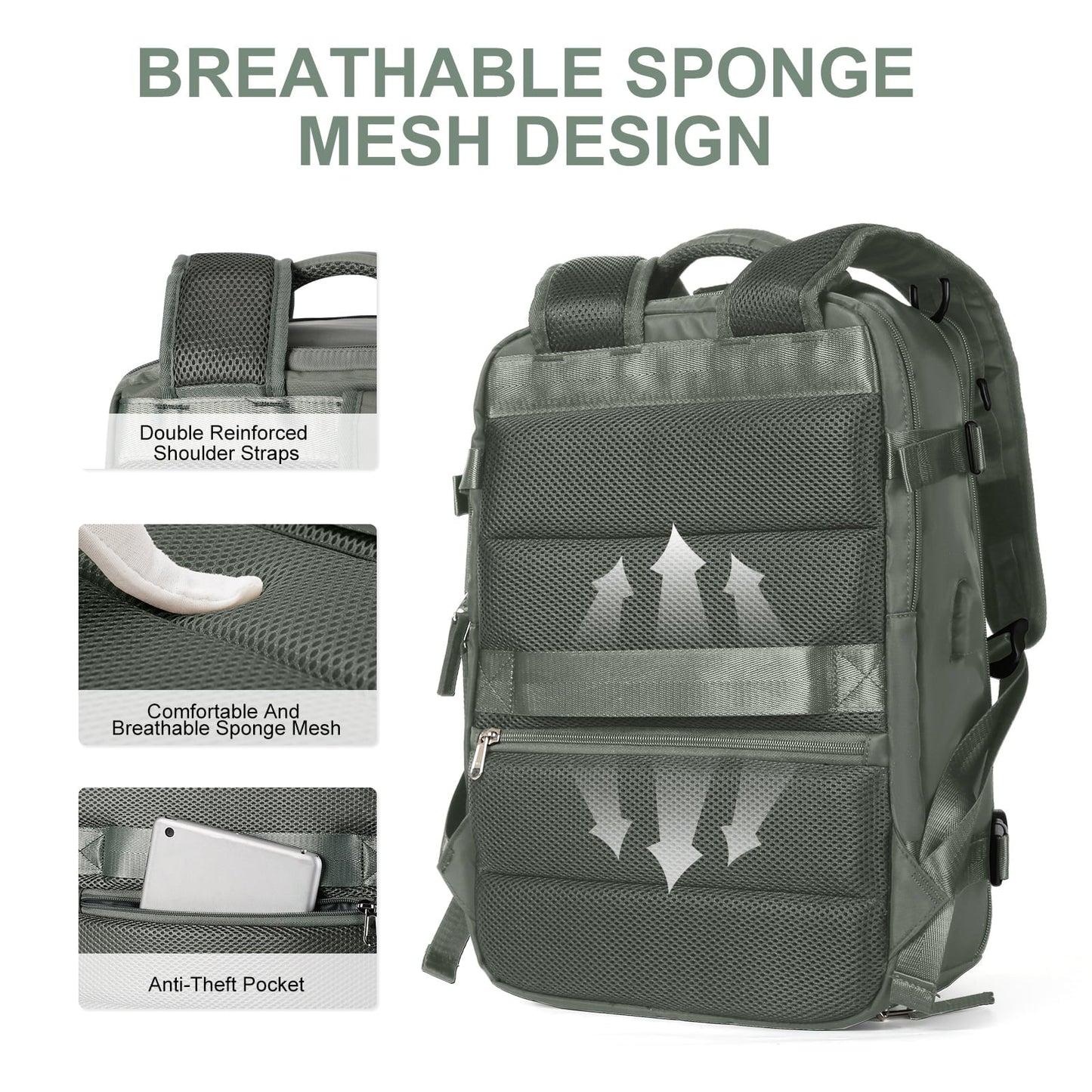 Waterproof Women's Hiking Laptop Backpack 35L