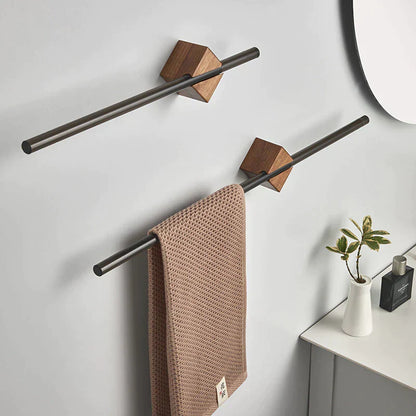 Stylish Bathroom Towel Holder - Chrome Metal Rack