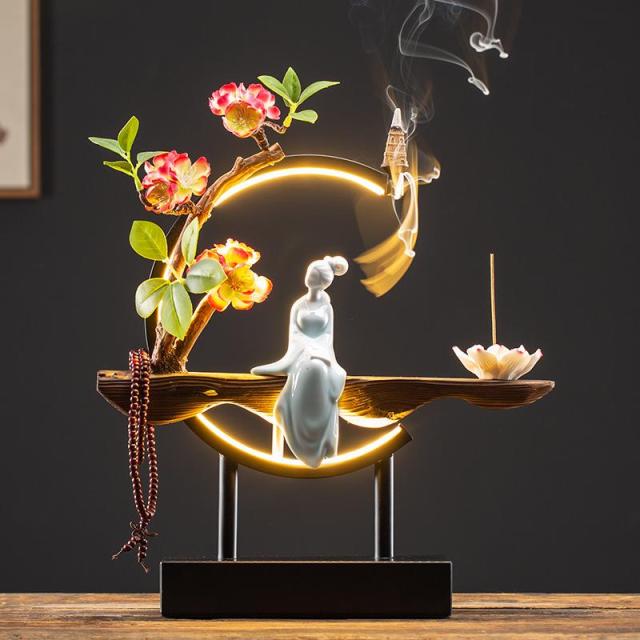 Unique Ceramic Waterfall Incense Holder
