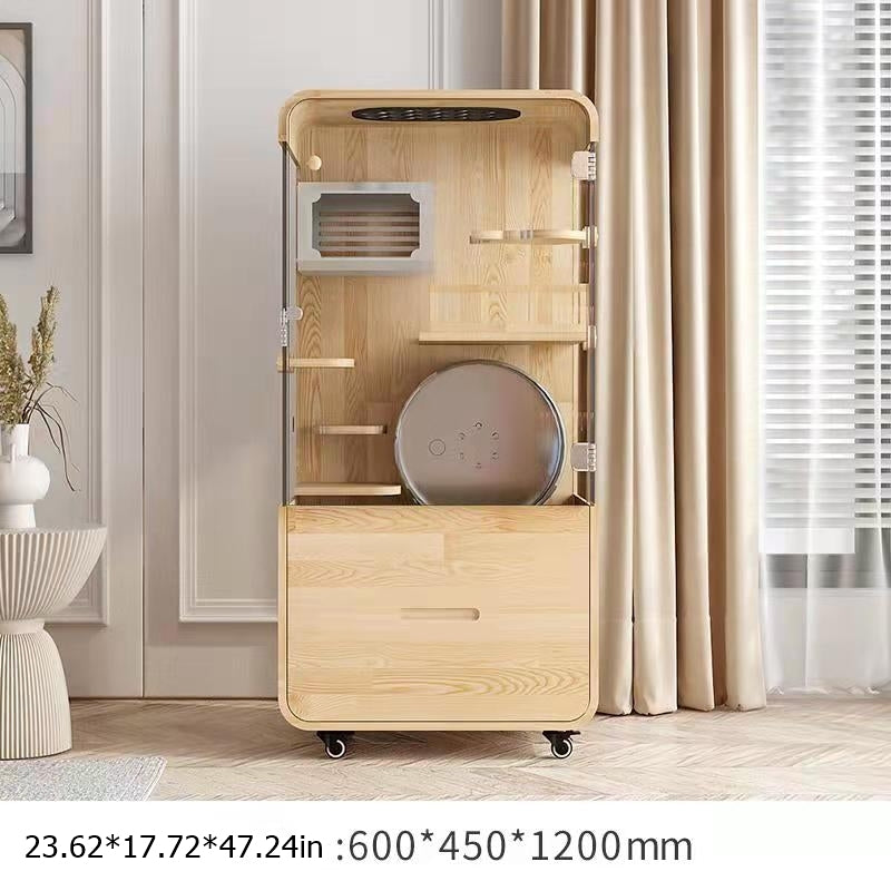 Spacious Clear Wooden Pet Shelter