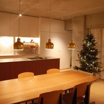 Golden Bell Brass Pendant Light