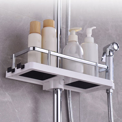 Adjustable Chrome Shower Storage Rack - Pexav