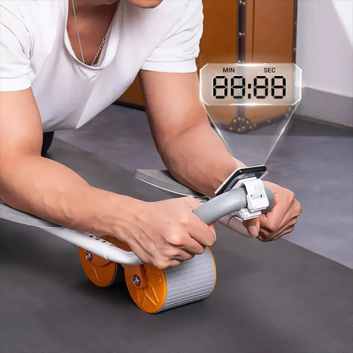 Compact Ab Roller with Elbow Pad for Home Workout
