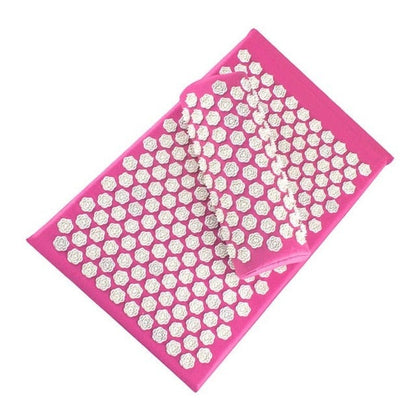 Acupressure Yoga Mat & Cushion Set - RelaxMat-Pink-Nora Luxe
