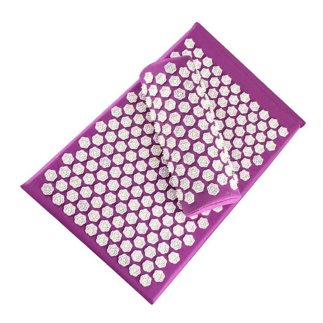 Acupressure Yoga Mat & Cushion Set - RelaxMat-Purple-Nora Luxe