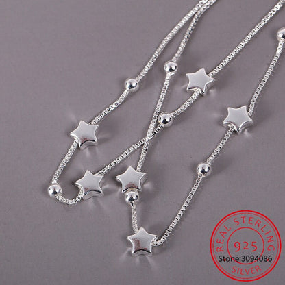 Adjustable Bracelet with Delicate Stars-Nora Luxe