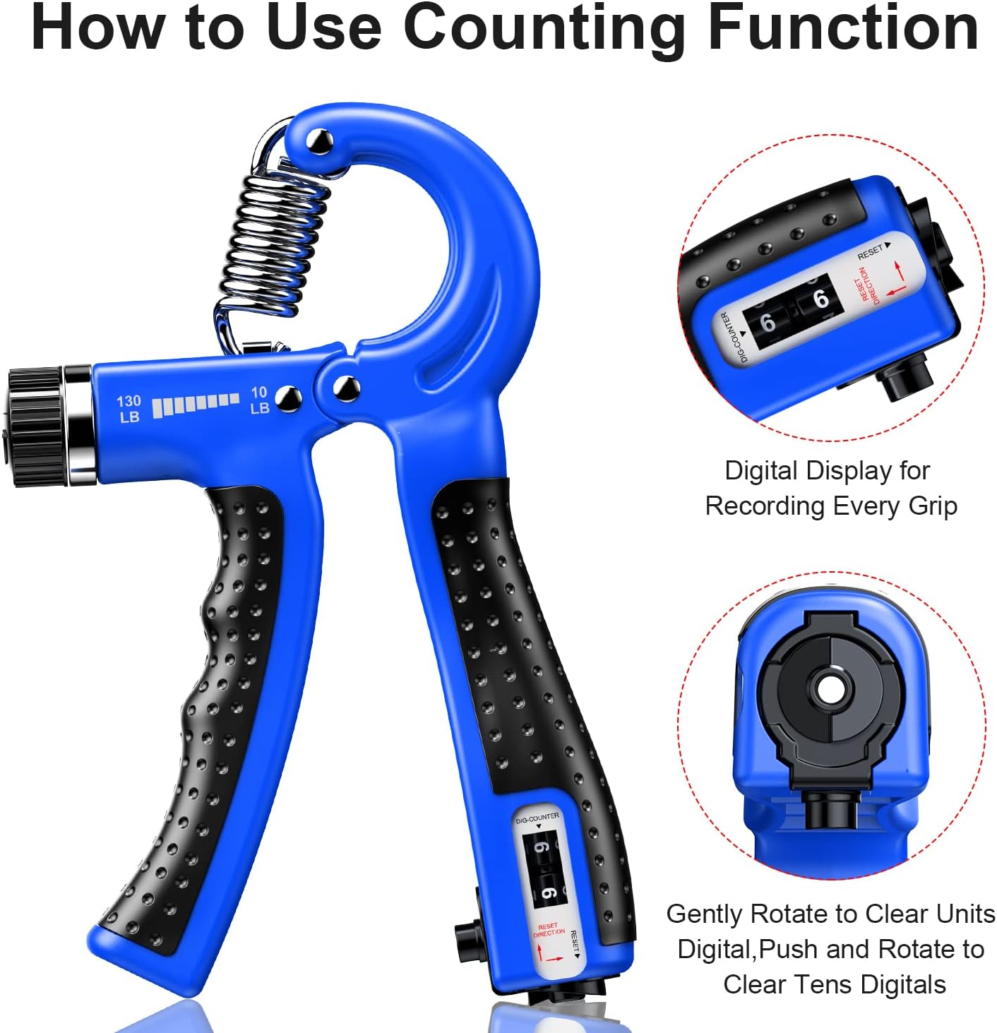 Adjustable Hand Grip Strengthener - 2 Pack (5-60KG/11.02–132.28 lbs)-Black-Nora Luxe