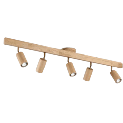 Adjustable Wooden Ceiling Spotlight - EcoLux-White Oak-1-Warm Wit-Nora Luxe
