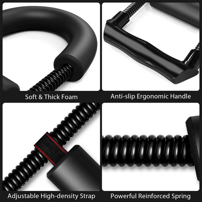 Adjustable Wrist and Forearm Strengthener - Hand Grip Trainer-Ratio: 11.02 lbs - Length: 11.42 in-Nora Luxe