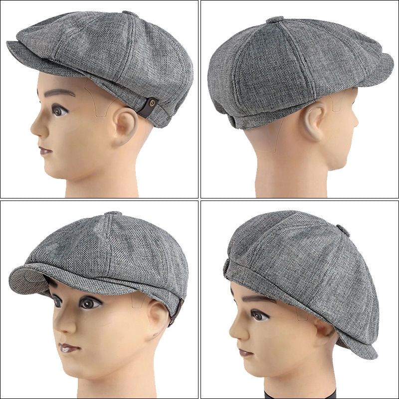 Airy retro men's cap for spring and summer – Alfie-Black-The Livary